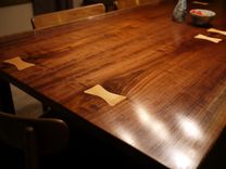 Modern Walnut Dining Set With Maple Inlay 2 small