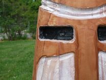 Carved Tiki Head Statue 3 small