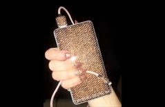 Crystallized Iphone Portable Battery Pack Charger Genuine European Crystals Bedazzled Mophie 1 small