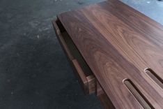 Mid Century Inspired Slatted Walnut Coffee Table 3 small