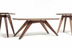 Mid Century Modern Inspired Walnut Coffee Table 4 small