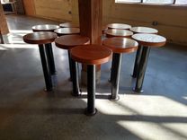 Oak & Steel Post Bar-Stools 1 small