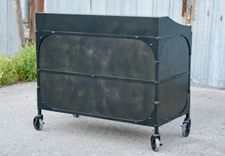 Vintage Industrial Host Stand, All Steel Greeter Station, Modern Pos, 4 small