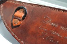 Leather Machete Sheath - W/Sling Attachments 2 small