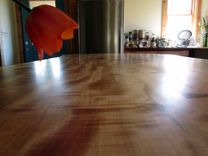 Wide Live Edge Maple Kitchen Island With Walnut Base 6 small