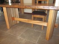 Live Edge Slab Dining Table With Curved Maple Base 3 small