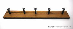 Reclaimed Wood Railroad Spike Coat Rack 2 small