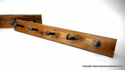 Reclaimed Wood Railroad Spike Coat Rack 5 small