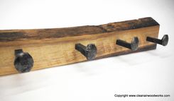 Live Edge Antique Railroad Spike Coat Rack 4 small