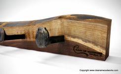 Live Edge Antique Railroad Spike Coat Rack 6 small