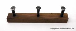 Black Walnut Antique Railroad Spike Coat Rack 2 small