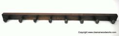 Black Walnut Antique Railroad Spike Coat Rack 1 small