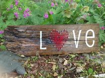 Hope & Love Reclaimed Wood & String Art Wall Decor 5 small