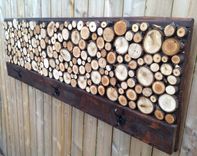 Rustic Wood Coat Rack/Towel Rack 1 small