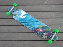 Custom Designed Longboard, Hand Painted And Hand Cut Griptape. 5 small