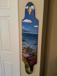 Custom Designed Longboard, Hand Painted And Hand Cut Griptape. 4 small
