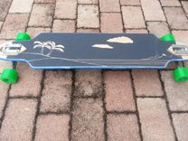 Custom Designed Longboard, Hand Painted And Hand Cut Griptape. 3 small