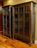 Cabinet - Mission Style Steel & Glass 3 small