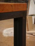 Dining Table Base – Structural Steel And Reclaimed Oak 4 small