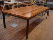 Dining Table Base – Structural Steel And Reclaimed Oak 5 small