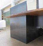 Metal – Modern / Industrial Plate Steel Reception Desk With Maple Live Edge Slab Top 4 small