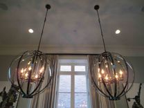 Lighting - Modern Polished Nickel Chandelier 3 small
