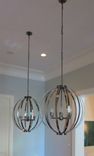 Lighting - Modern Polished Nickel Chandelier 4 small