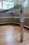 Metal - Modern Sculptural Polished Stainless Steel Dining Table Base 5 small