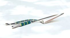 Custom Wedding Cake Server Cutting Set Beaded In Glass Beads 2 small
