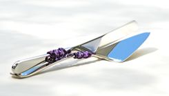 Custom Cake Server And Knife Set In Swirls Of Wire, Swarovski Crystals, Pearls And Glass Beads 3 small