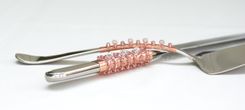 Custom Swarovski Beaded Cake Server And Knife Serving Set Choose Your Colors 3 small