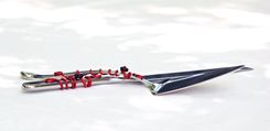 Custom Decorated Cake Server And Knife Set In Swirls Of Wire 4 small