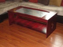 Wood Table With Zinc Inlet 3 small