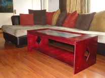 Wood Table With Zinc Inlet 4 small