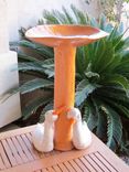 Ceramic Sculpted Bird Baths 2 small