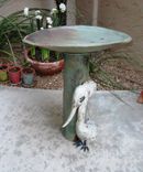 Ceramic Sculpted Bird Baths 1 small