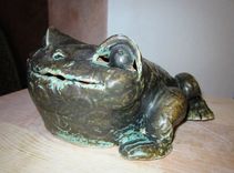 Sculpted Ceramic Toads 1 small