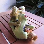 Sculpted Ceramic Red-Eyed Tree Frogs 4 small