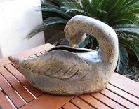 Sculpted Ceramic Swans 3 small