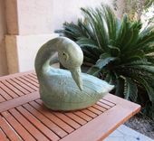 Sculpted Ceramic Swans 4 small
