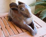 Sculpted Ceramic Hare 6 small