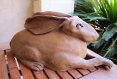 Sculpted Ceramic Hare 3 small