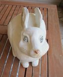 Sculpted Ceramic White Rabbit 1 small