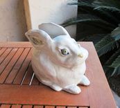 Sculpted Ceramic White Rabbit 2 small