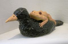 Ceramic Frog On Raven 5 small