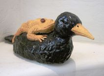 Ceramic Frog On Raven 6 small