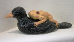 Ceramic Frog On Raven 4 small