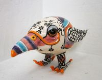 Ceramic Colorful Bird 5 small