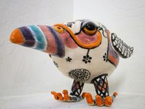 Ceramic Colorful Bird 3 small