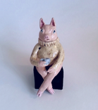 Ceramic Pig On A Cube 1 small